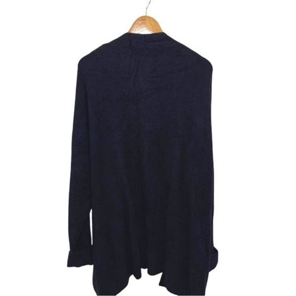 NWT Barefoot Dreams Women’s CozyChic Lite Black Long Sleeve Coastline Cardigan - Picture 3 of 3